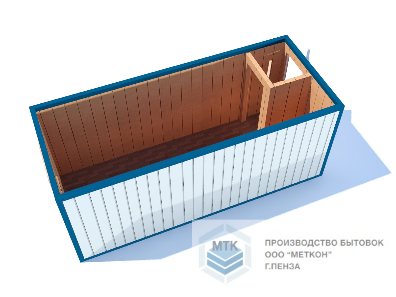 Бытовка с отделкой МДФ панелями БК-01