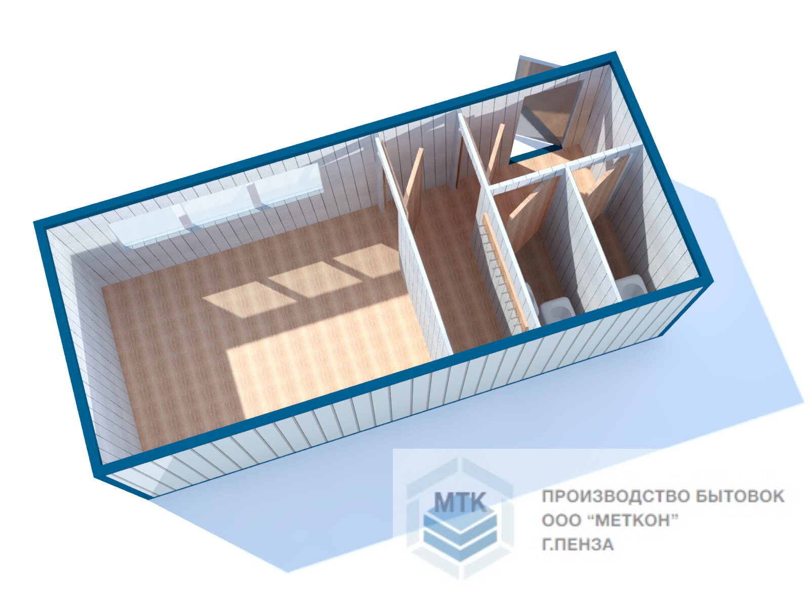 Спальный корпус в блок контейнере 7х3